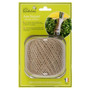 Pelote 200 g jute ø2mm ±150m - couleur naturel s/grande coque