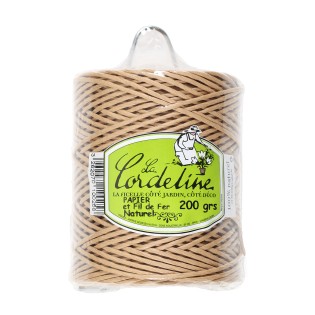 Roll 180g papier+fil fer naturel ø1.8mm ±100m s/film+crochet metal