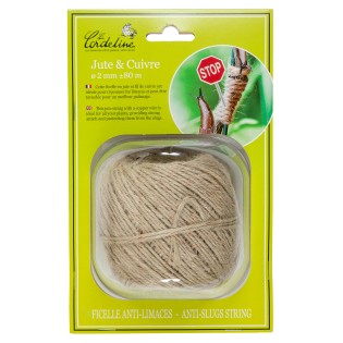 Pelote 200g jute + fil de cuivre ø2mm ±80m s/grande coque