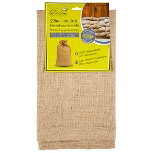 2 Sacs en jute 40 x 70 cm sable 305g/m²