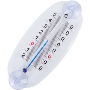 THERMOMETRE FENETRE TRANSPARENT A VENTOUSE