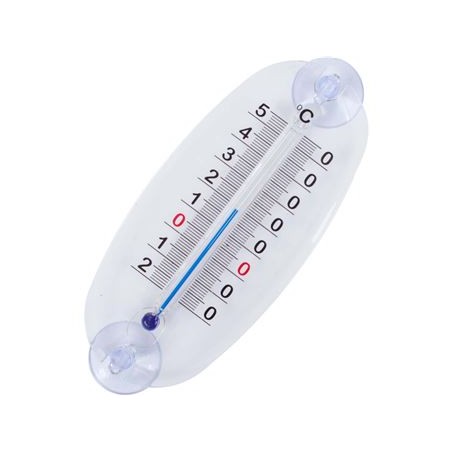 THERMOMETRE FENETRE TRANSPARENT A VENTOUSE