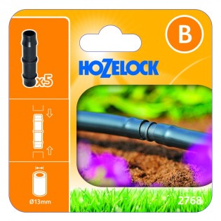 5 Raccords droits pour tuyau Ø13mm