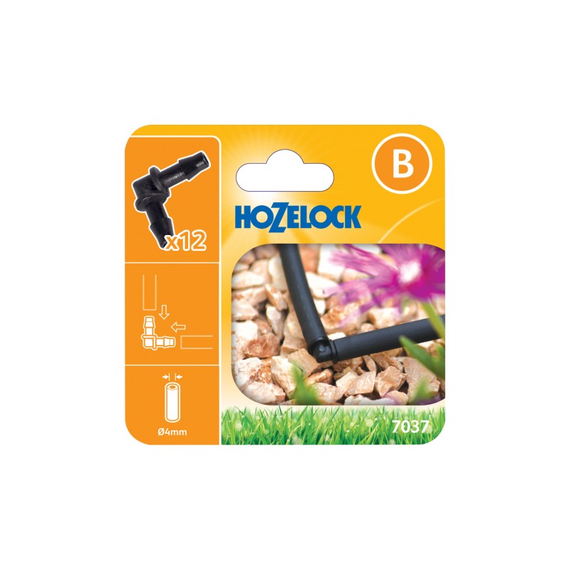 12 Raccords coudés 90° pour tuyau Ø4mm