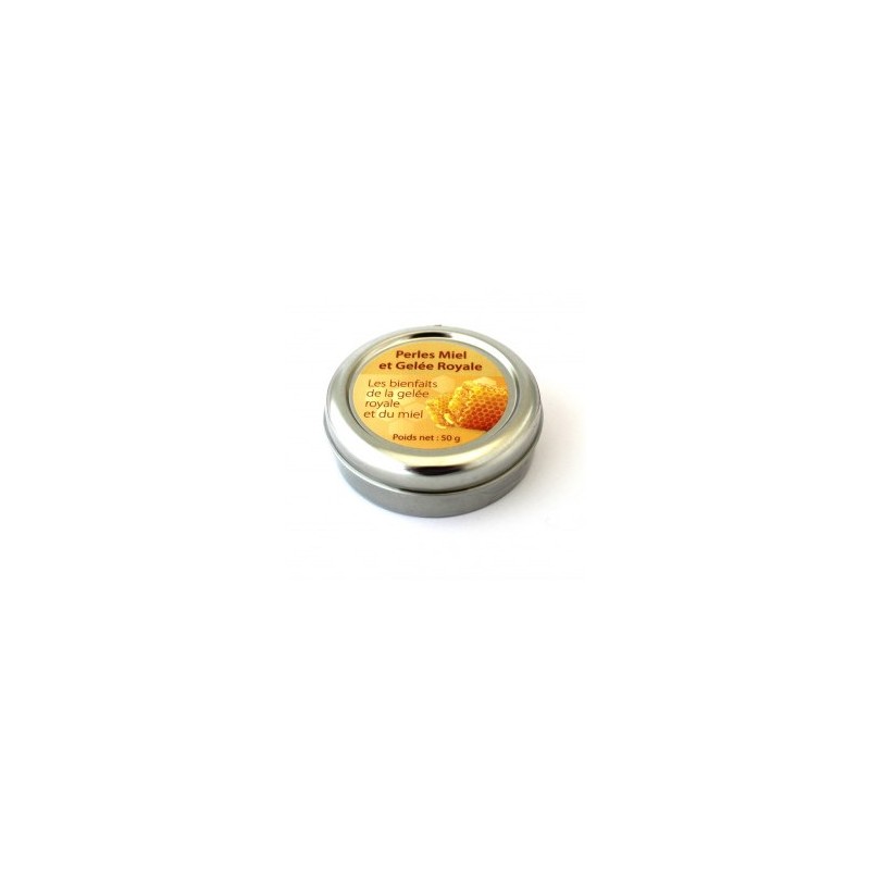 Perles miel+gelée royale - boîte métal 50g