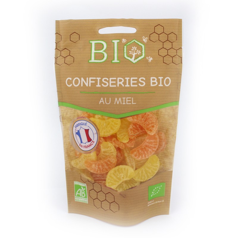 BONBONS TRANCHES ORANGE CITRON bio 120g