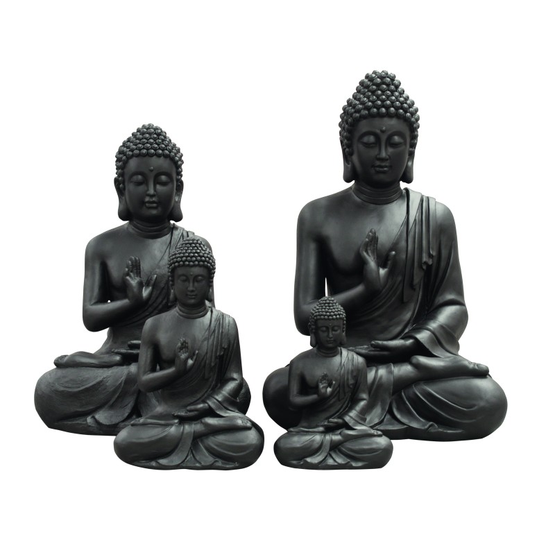 BOUDDHA EN FIBRE D ARGILE