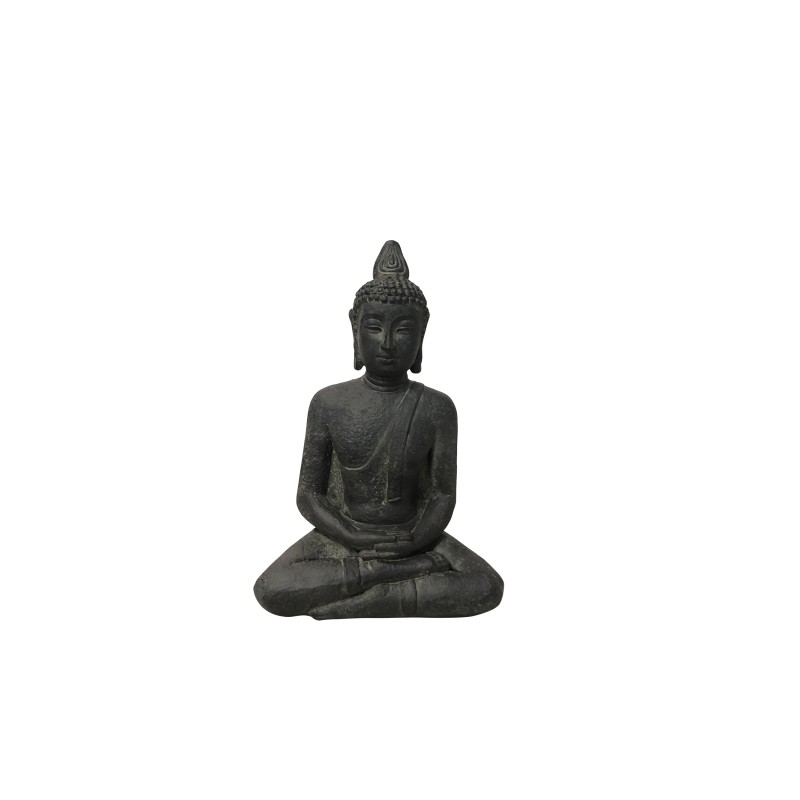 BOUDDHA ASSIS EN FIBRE D ARGILE