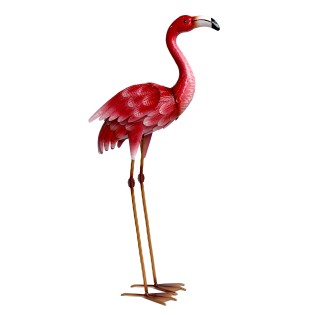 FLAMANT ROSE EN METAL 69CM