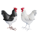 POULES EN METAL PLAT H46CM