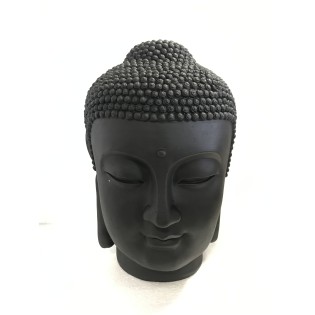 TETE DE BOUDDHA EN FIBRE D ARGILE H27CM