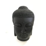 TETE DE BOUDDHA EN FIBRE D ARGILE H27CM