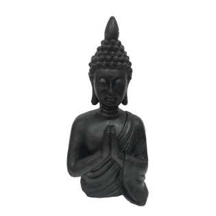 BUSTE BOUDDHA FINITION NOIR H60CM