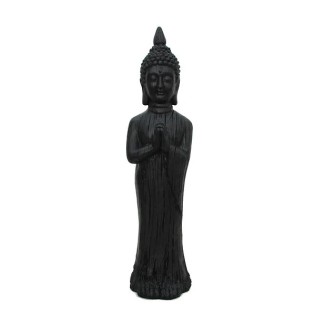 STATUE BOUDDHA DEBOUT 
RESINE EFFET BOIS H87CM