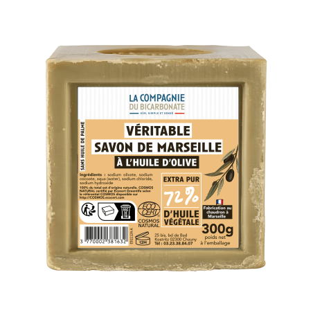Savon de Marseille SANS HUILE DE PALME - 300 g