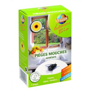 ADHESIF FLEUR MOUCHES 3pièges
