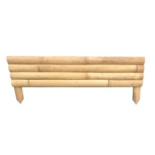 BORDURE DROITE EN LATTES HORIZONTALES DE BAMBOU L 90 X H 35 CM