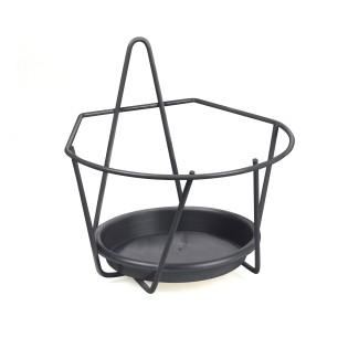 PORTE POTS MURAL DIA 16CM GRIS