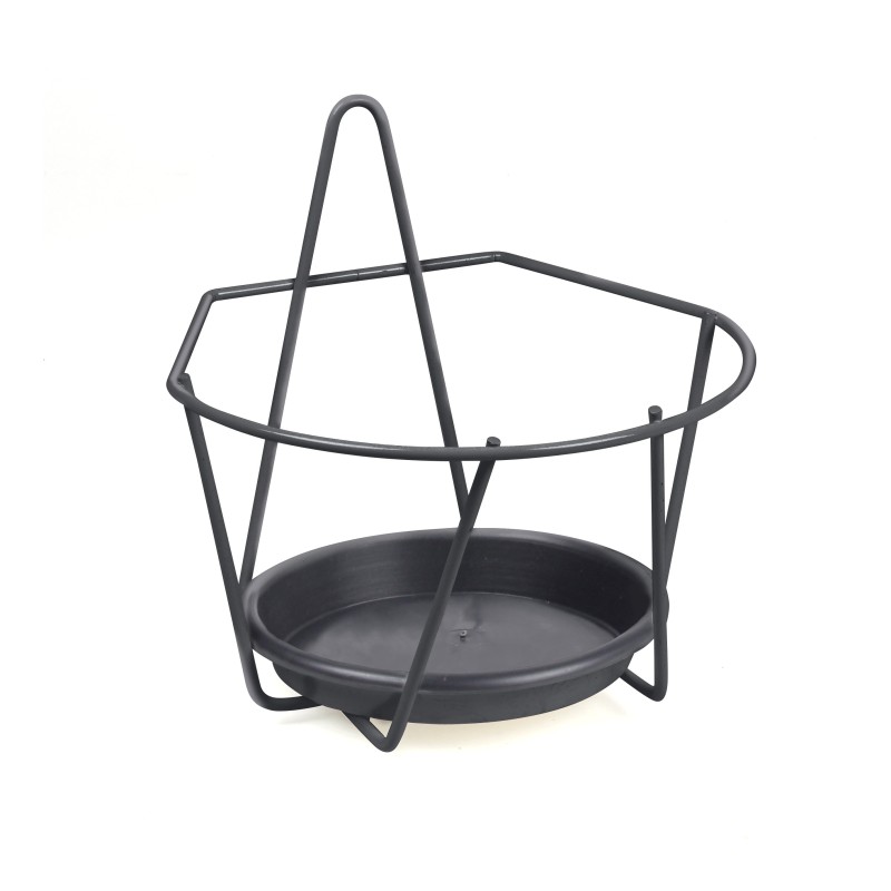 PORTE POTS MURAL DIA 16CM GRIS