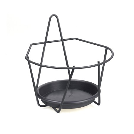 PORTE POTS MURAL DIA 16CM GRIS