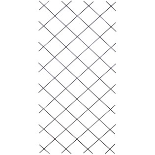 TREILLAGE FIL METAL "DECO"  LOSANGE L0,75XH1,5M GRIS