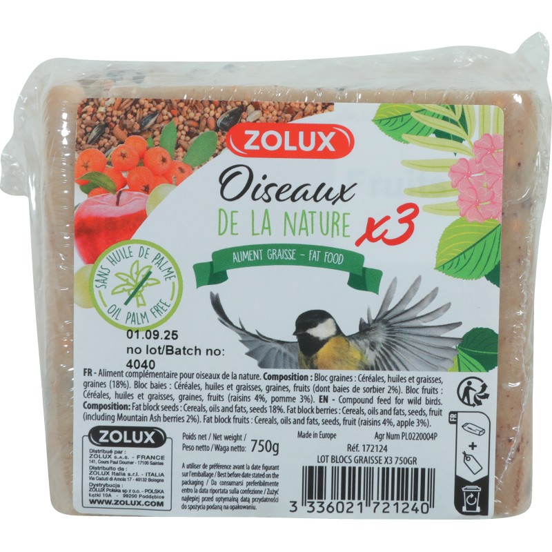 BLOCS GRAISSE X3 750GR