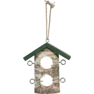 SUPPORT DUO BOULE DE GRAISSE BOIS HUT VERT