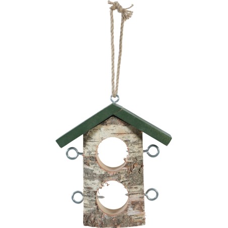 SUPPORT DUO BOULE DE GRAISSE BOIS HUT VERT