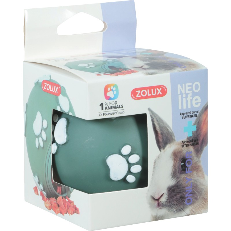 BALLE VERTE LAPIN NLIFE 7CM