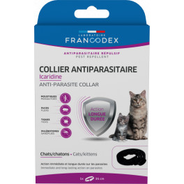 Collier noir Francodex à base d'icaridine pour chatons et chats 