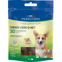 Friandises CHEWS VERS O NET Francodex x30 de 3g pour chiots et petits chiens de moins de 10kg