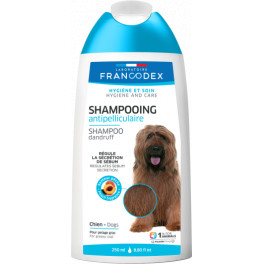 Shampooing antipelliculaire Francodex senteur pêche de 250ml pour chiens