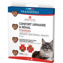 Friandises Francodex x12 pour le confort urinaire et rénal des chats
