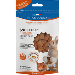 Friandises anti-odeurs Francodex 50g pour rongeurs et lapins