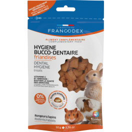 Friandises hygiène bucco-dentaire Francodex 50g pour rongeurs et lapins