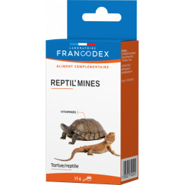 Aliment complémentaire vitaminé Reptil'mines Francodex 15g pour tortues et reptiles