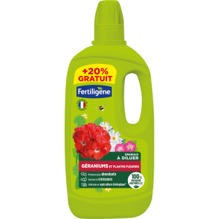 Engrais géraniums et plantes fleuries