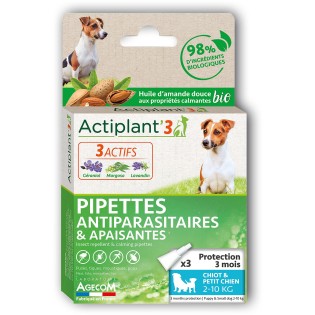 ACTIPLANT BIO PIPETTES CHIEN 3 PIPETTES 1ML