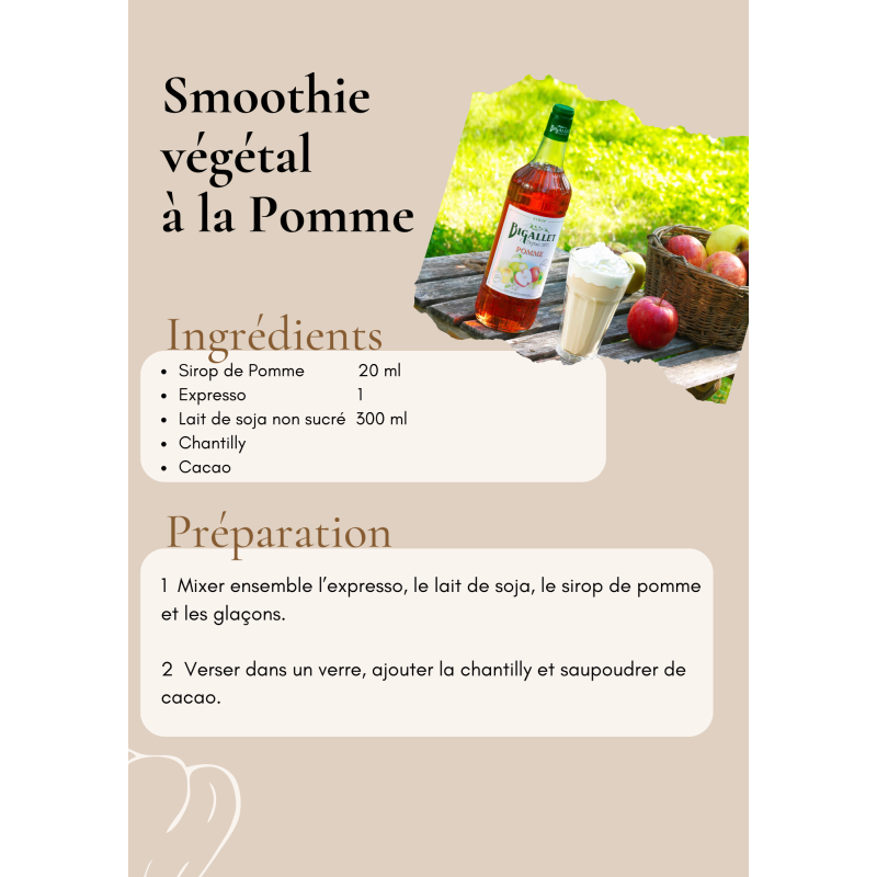 SIROP 1L POMME SANS COLORANT