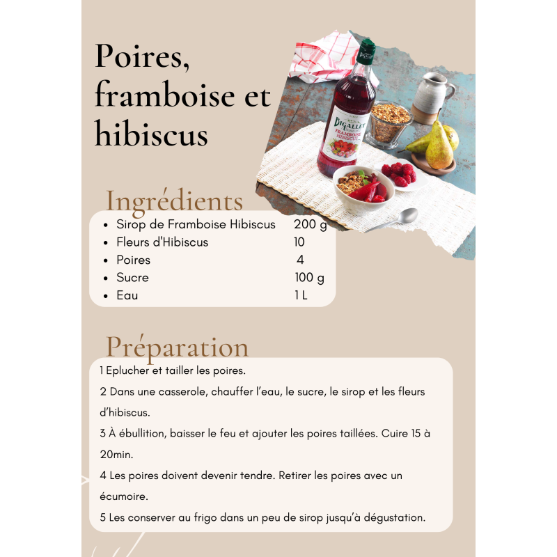 SIROP FRAMBOISE HIBISCUS 1L