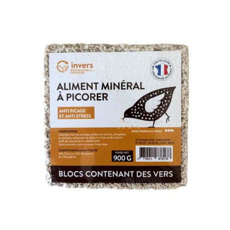 BLOC MINERAL A PICORER AUX VERS 900G