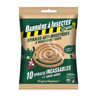 Spirales anti-moustiques à base de géraniol - Sachet de 10 spirales