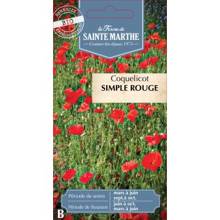 COQUELICOT SIMPLE ROUGE BIO