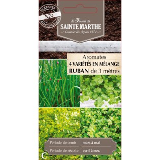 RUBAN AROMATIQUE BIO (CIBOULETTE-PERSIL-CORIANDRE-CERFEUIL)