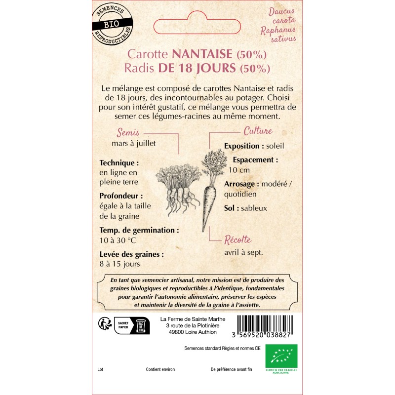CAROTTE-RADIS (CAROT NANT-18) BIO