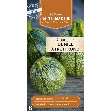 COURGETTE DE NICE A FRUIT ROND BIO