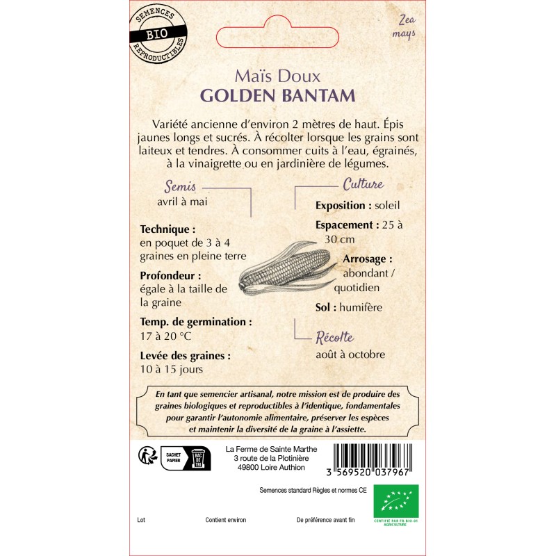 MAIS DOUX GOLDEN BANTAM BIO