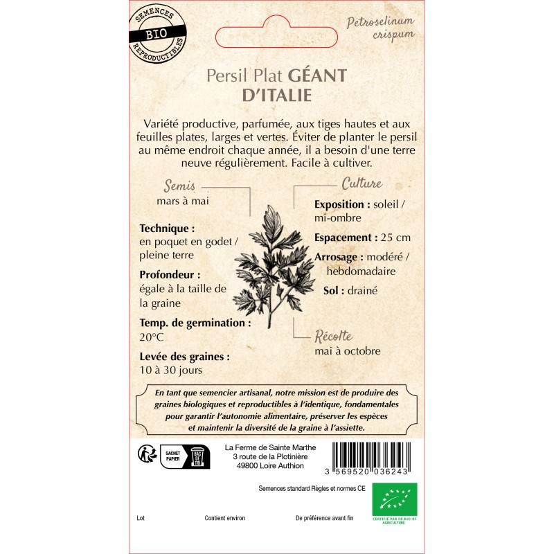 PERSIL GIGANTE D'ITALIA BIO