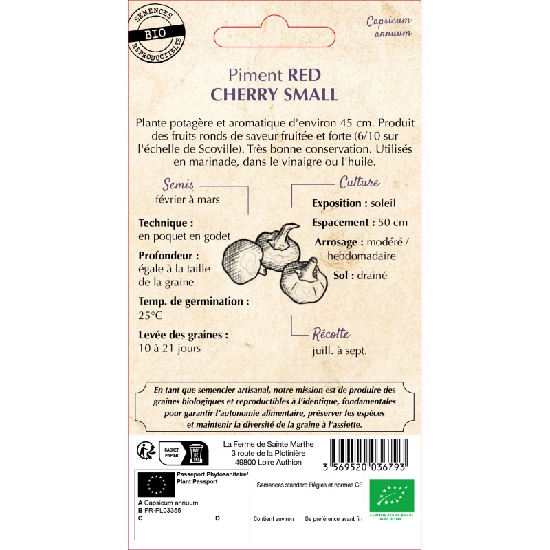 PIMENT RED CHERRY SMALL BIO