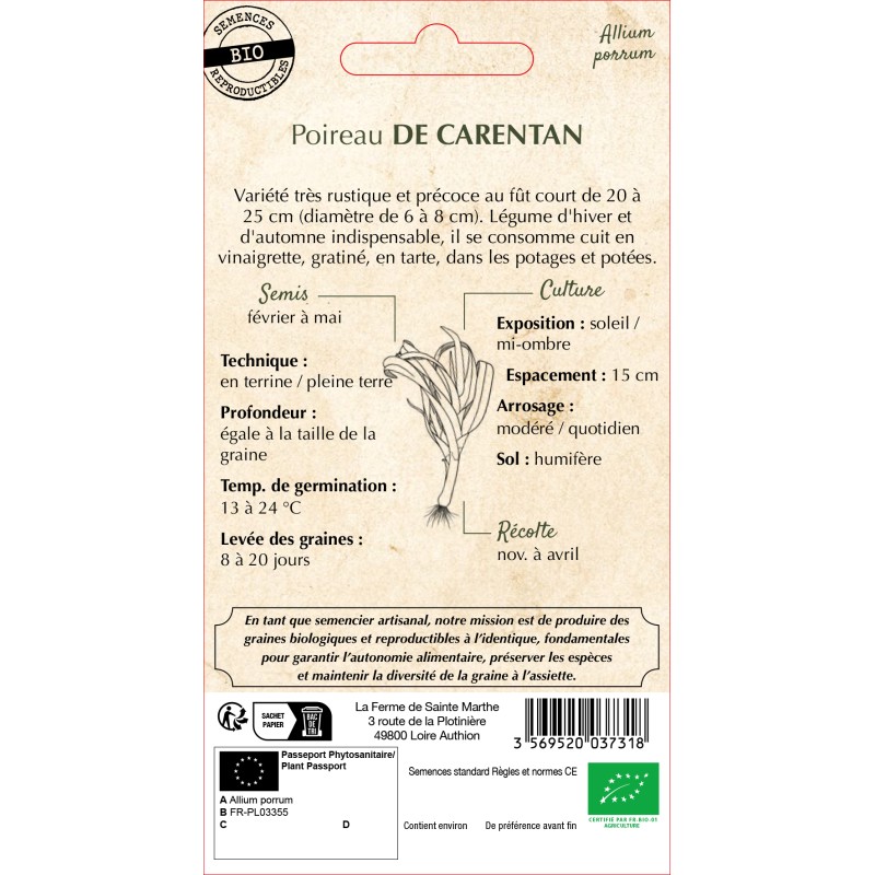 POIREAU DE CARENTAN BIO